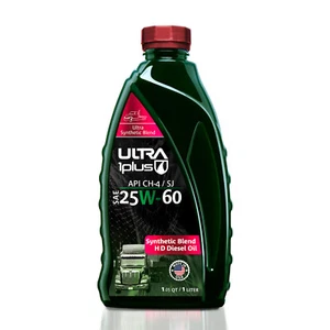 Ultra1Plus 25W-60 Synthetic Blend Heavy-Duty Motor Oil API CH-4/SJ Green – Quart - Picture 1 of 6
