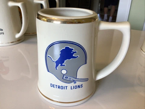 Detroit Lions Vintage 1971  Original Logo Beer Mug/stein Cover