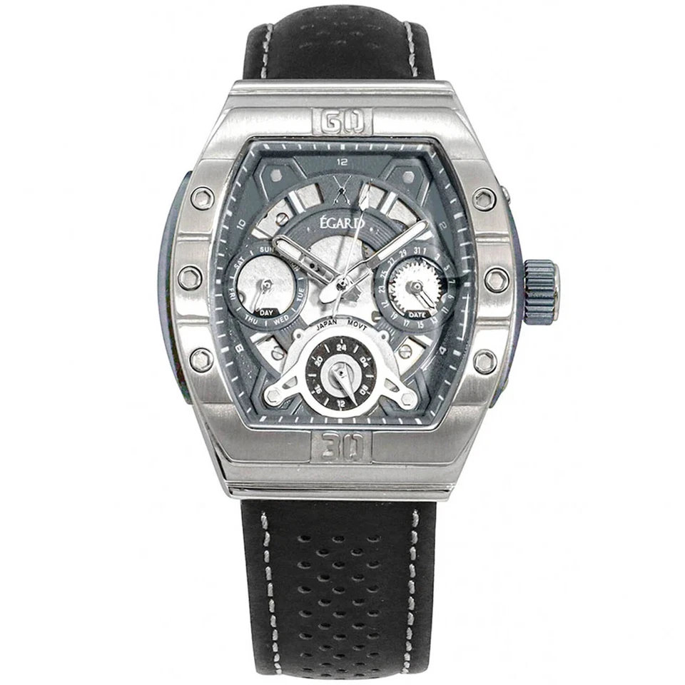 Reloj para mujer Egard Patiot Classica cuarzo correa de cuero negro WCH-5076-G0H341 Foto 1 de 1