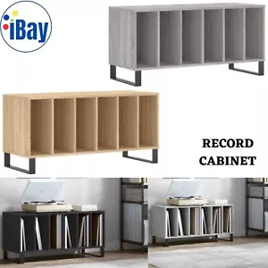 Record Cabinet Vinyl Media Storage Player Stand Sideboard Hallway Furniture Unit - Picture 1 of 29