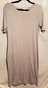 Lularoe Carly dress - Large- Light Gray/Grey/ solid color - Picture 1 of 8