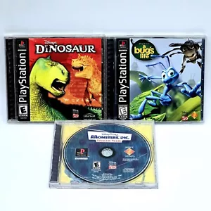 Disneys A Bug's Life, Dinosaurs, Monsters Inc (Sony PlayStation 1) Tested Works - Picture 1 of 22