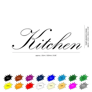 Calcomanía de caligrafía de cocina "escritura" | 22 cm de ancho | 16 colores - Imagen 1 de 18
