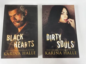 Karina Halle Lot 2 Sins Duet Paperback Black Hearts and Dirty Souls - Bild 1 von 5
