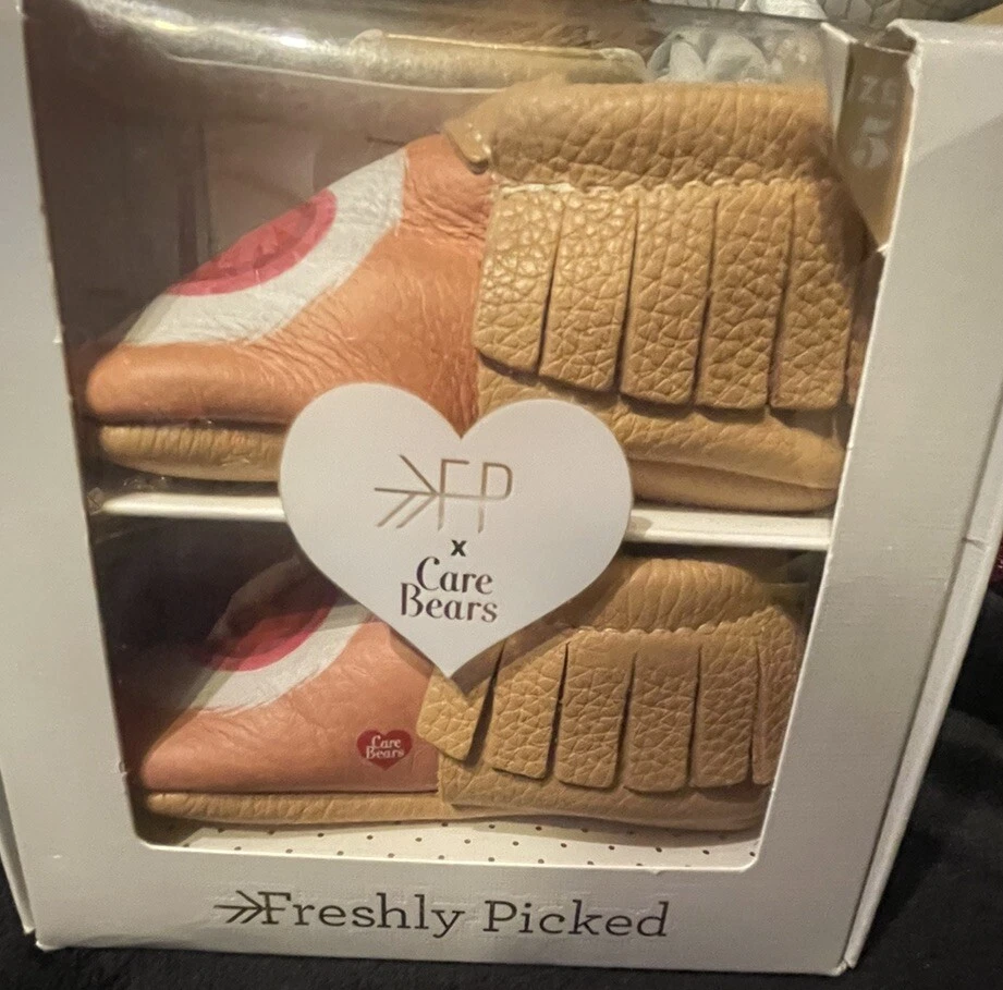 Freshly Picked Care Bears Funshine Bear Moccasins Sz 5 New - Image 1 of 4