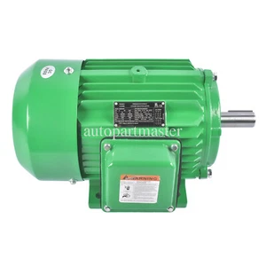 3 Phase 5 HP 3600RPM Electric Motor 230/460 Volt 184T 60HZ TEFC / IP55 Enclosure - Picture 1 of 13