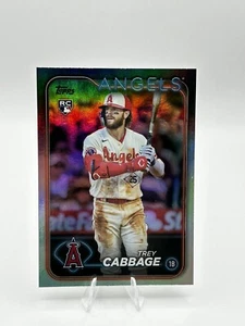 2024 Topps Series 1 Trey Cabbage Rainbow Foil RC #321 - Angels - Picture 1 of 2
