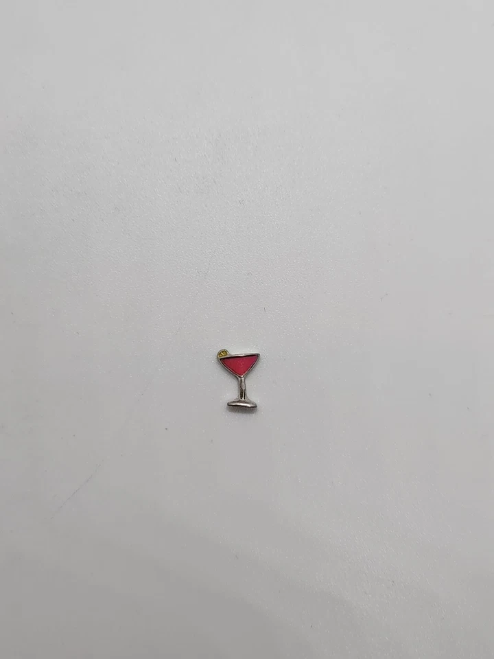 Розовый плавающий амулет для мартини No377 для медальона с совой оригами - Изображение 1 из 1