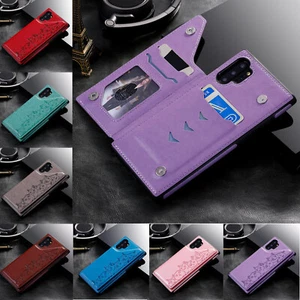 Cute Cats Pattern Card Holder Protector Case Cover for Samsung Note10+/S10/S9/S8 - Picture 1 of 25