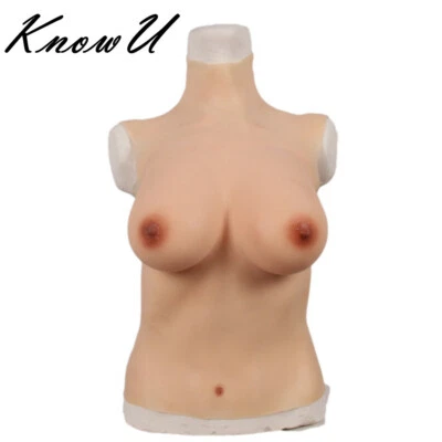 Half Body Silicone Breast Form C D cup Prosthesis Transvestite Artificial  Boobs - Image 1 of 4