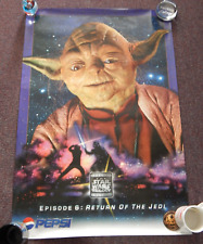 Vintage 1996 Star Wars Episode 6 Special Edition 24x36 Pepsi Yoda Poster