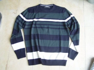 * Cooler grün/blau/weiß gestreifter Pullover Gr. M - Herren * - Bild 1 von 1