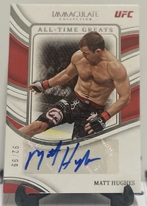 2023 Panini Immaculate Collection UFC All-Time Greats Signatures Matt Hughes - Picture 1 of 2