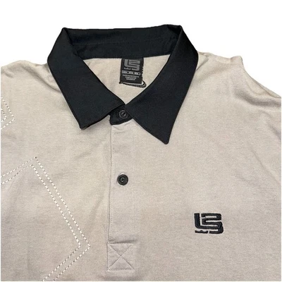 Nike LeBron James Long Sleeve Button Polo Vintage Y2K Gray Black Trim Men’s 3XL - Image 1 of 4