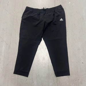 Pantalones de entrenamiento de piernas cónicas Adidas para hombre 4X pantalones deportivos talla grande negros - Imagen 1 de 9