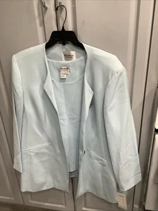 Mother Of Bride Vtg Light Bl 2 Piece Blazer & Shell Promise Collection Sz 22 - Picture 1 of 7
