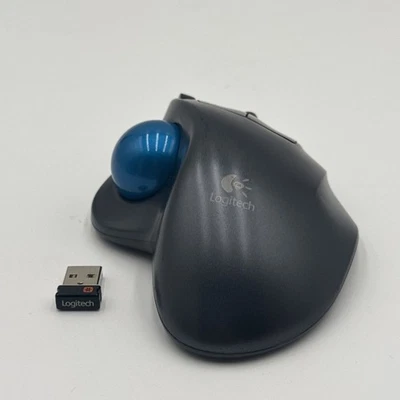 Logitech M570 Mouse Trackball Wireless Ergonomico USB Destro CON RICEVITORE - Immagine 1 di 4
