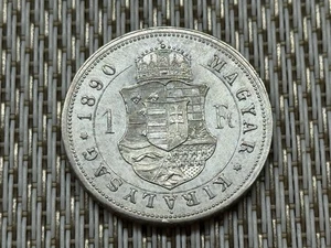 Gulden  1890  (Forint mit Fiume) Franz Josef  - Silber Österreich  W/21/744 - Imagen 1 de 2