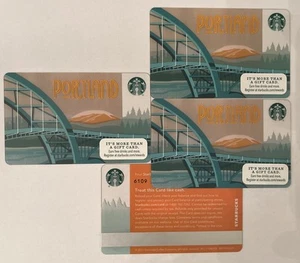 Lotto di 4 carte Starbucks 2015 Portland serie 6109 - Foto 1 di 1