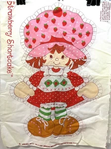 Vintage 1980 Strawberry Shortcake Stoff Kissen Paneele Springs Mills #5709 - Bild 1 von 7