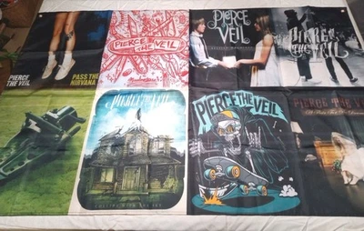 Perchero de pared de música Pierce The Veil tapiz pancarta Foto 1 de 4