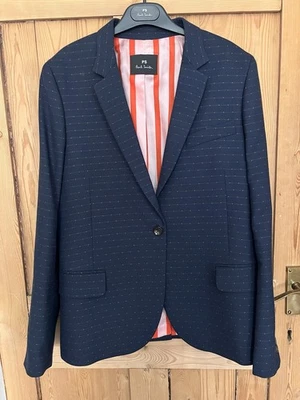 Blazer a rayas PS Paul Smith para mujer 10 42 AZUL MARINO NUEVO SIN ETIQUETAS Foto 1 de 4