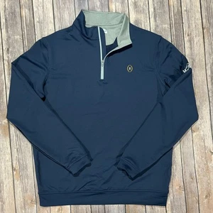 Peter Millar Golf Perth Performance Elástico Cuarto Cremallera Mediano Hombres Azul Michelob - Imagen 1 de 9