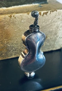 Vintage kleine geigenförmige Sterlingsilber Parfüm Schnupftabak Flasche signiert HD Mexiko - Bild 1 von 10