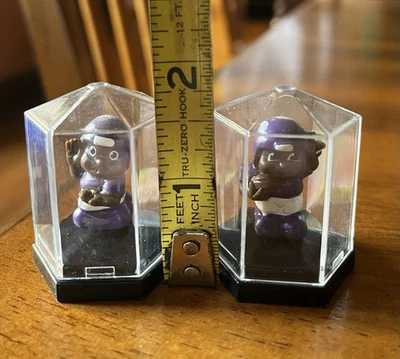 Dos mini jugadores de fútbol americano únicos de Minnesota Vikings #81 y #7 NFL Foto 1 de 4