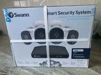 Swann Smart Security System 4 Camera & Sensor 8 Channel DVR 1080p 1TB Hard Drive - Image 1 of 4