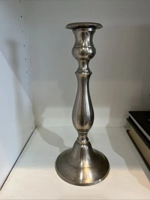 Candelabro de peltre vintage de herrajes de restauración diestro, 10,5 de alto  Foto 1 de 4