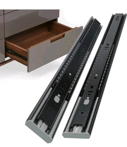 5 paia di guide per cassetti con cuscinetti a sfera soft close 20 pollici prolunga completa resistenti - Foto 1 di 6