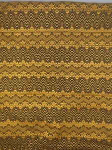 Vintage Stoff handgewebt gewellt strukturiert Design ocker gelb orange 2,5 Yards - Bild 1 von 8