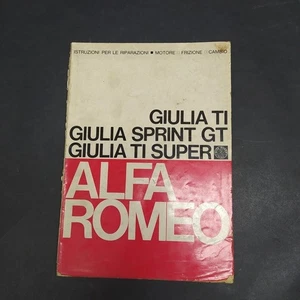 Libretto d'istruzioni vetture Alfa Romeo Giulia TI/Sprint GT/TI Super. Mediocre - Foto 1 di 6