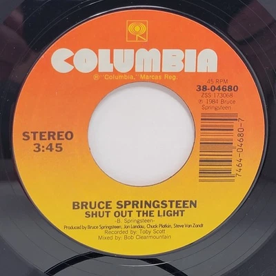Bruce Springsteen Born In The USA / Shut Out 7" 45rpm VG+ Vinyl 80's Record 45 - Image 1 of 2