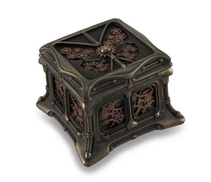 Steampunk Butterfly Bronze Finish Trinket Box Stash Box - Picture 1 of 3