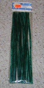 Vintage Chenille Stiele grün Pfeifenreiniger, 25 Stück, neu im Paket, kostenloser Versand! - Bild 1 von 2