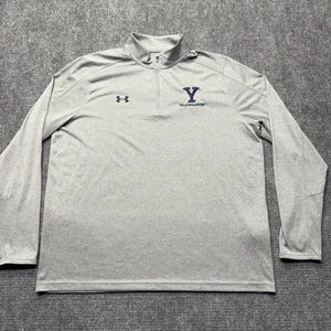 Under Armour 1/4 Zip Mens XL Gray Loose Yale Bulldogs Golf - Picture 1 of 9