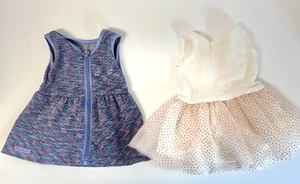 American Girl 2018 Winter Sparkles W Mesh Skirt & Purple Sparkle Zip Dress Lot - Picture 1 of 8