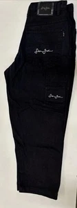 Vintage Sean John Jeans Mens 30 X 28 Black Baggy Raw Denim hip hop Y2K Read Desc - Foto 1 di 13
