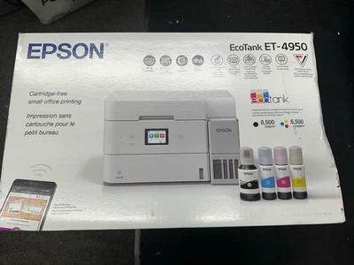 NEW Epson EcoTank ET-4950 Color Inkjet All-In-One Printer - Image 1 of 3