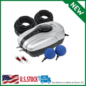Pond Aeration Kit Pond Air Pump Koi Pond Aerator for Pond up to 1000 Gallons Pon - Picture 1 of 8