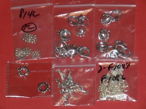 Sterling Multi Strand Findings Vintage Variety .925 Silver Tested Lot of 6 NOS - Picture 1 of 18