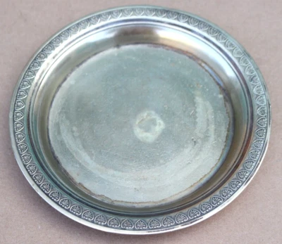 PLATO DE PLATA CHRISTOFLE DE COLECCIÓN BANDEJA DE SERVIR REDONDA PLATO HOTEL 5,75" Foto 1 de 4