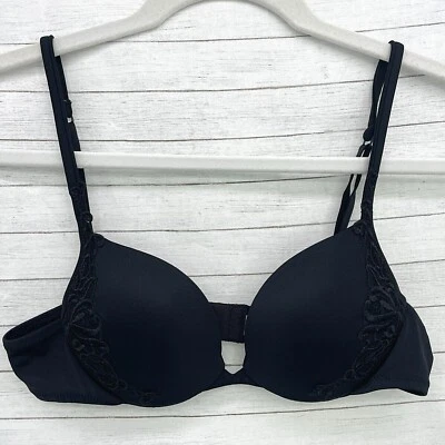 Wonderbra Womens Original Style 7668 Black Padded Underwire Bra Size 34A - Image 1 of 4