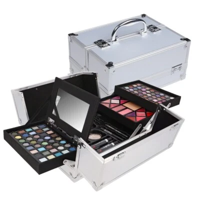 BRICONTI Schminkkoffer Set Alu Profi Qualität 113 teilig Schminke Nagellack Alukoffer NEU