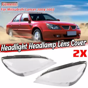 For Mitsubishi Lancer 2004-2007 Right+Left Clear Headlight Headlamp Lens Cover - Bild 1 von 8