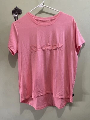 Camisa de Entrenamiento Reebok Para Mujer Talla M Rosa Grande Logo Reebok Nueva Camisa Informal Suave Foto 1 de 4