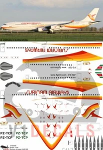 V1 Decals Airbus A340-300 Surinam Airways for 1/144 Revell Model Airplane Kit - Picture 1 of 8