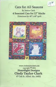 Cats For All Seasons - Cindy Clark Heartland Designs - 40" x 40" Quilt Pattern - Picture 1 of 2